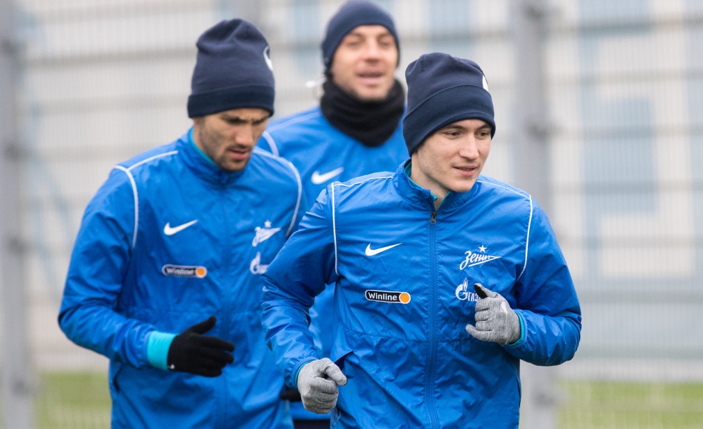 Тренировка «Зенита» перед матчем с «Динамо»