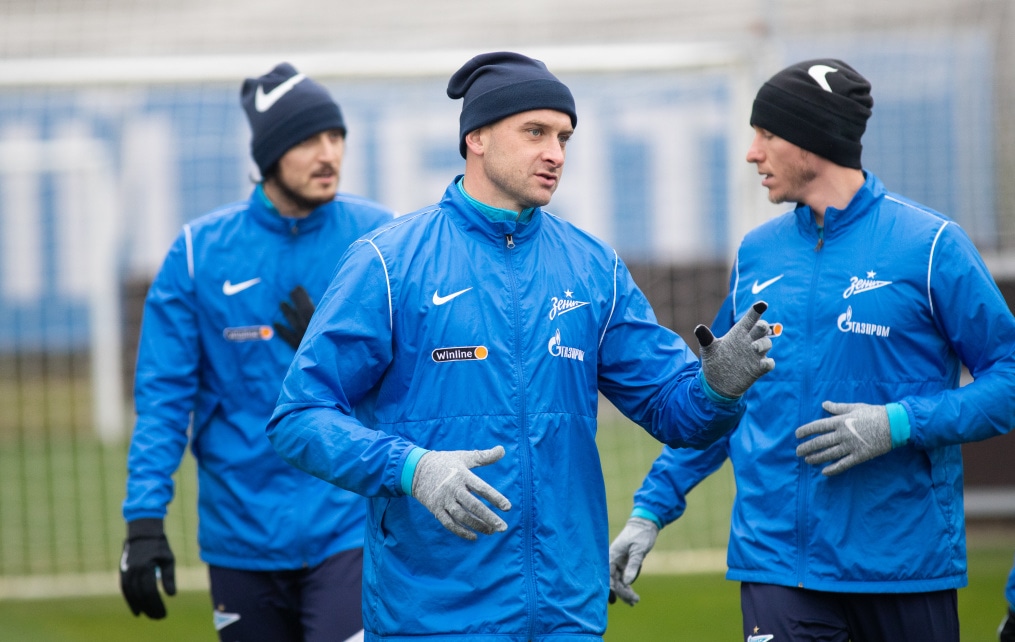 Тренировка «Зенита» перед матчем с «Динамо»