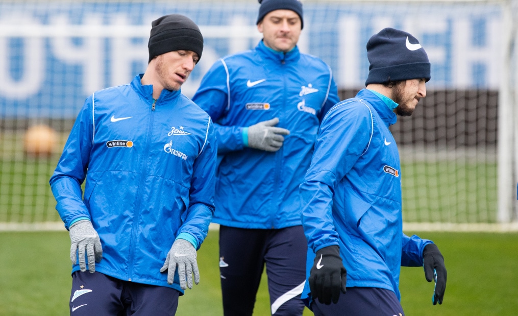 Тренировка «Зенита» перед матчем с «Динамо»