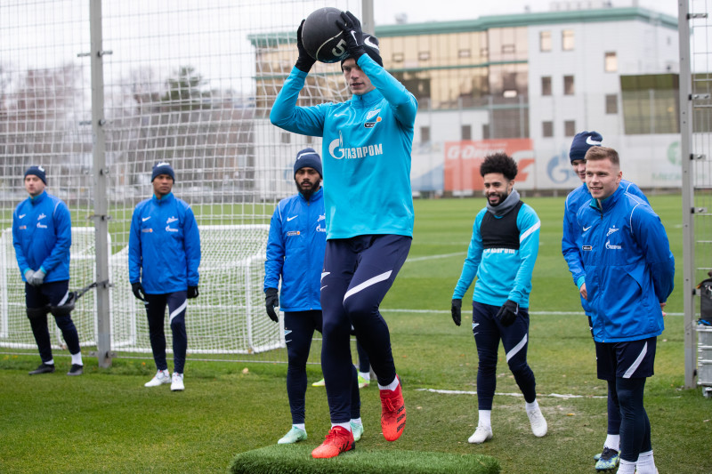 Тренировка «Зенита» перед матчем с «Динамо»