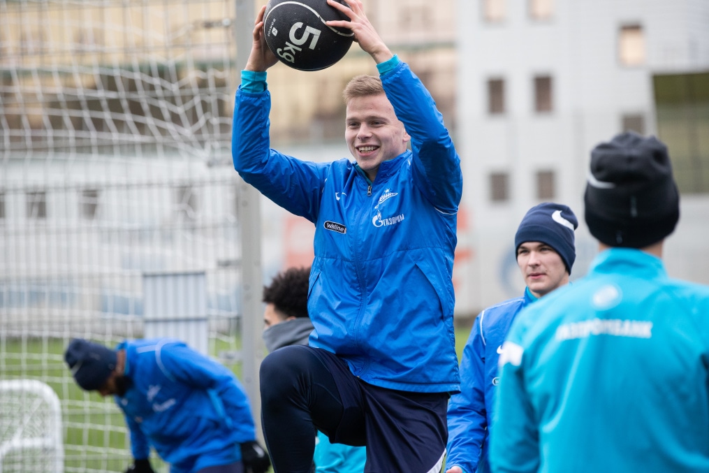 Тренировка «Зенита» перед матчем с «Динамо»