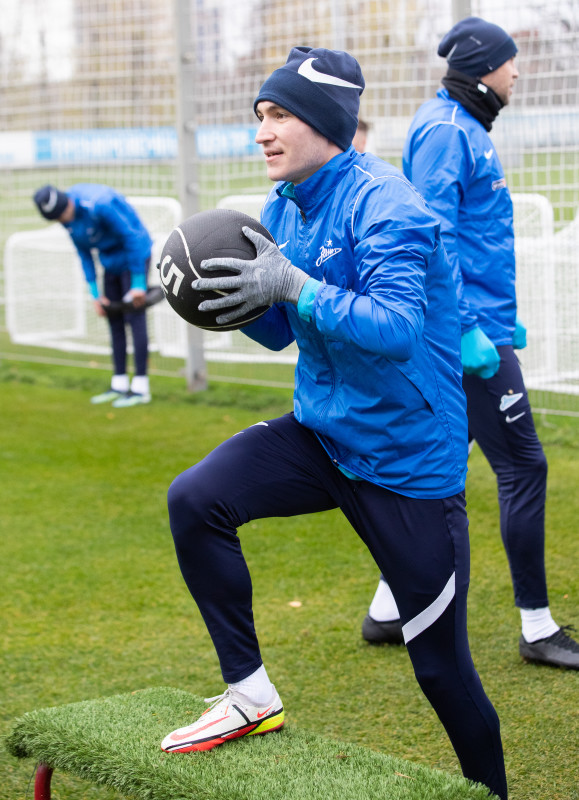 Тренировка «Зенита» перед матчем с «Динамо»