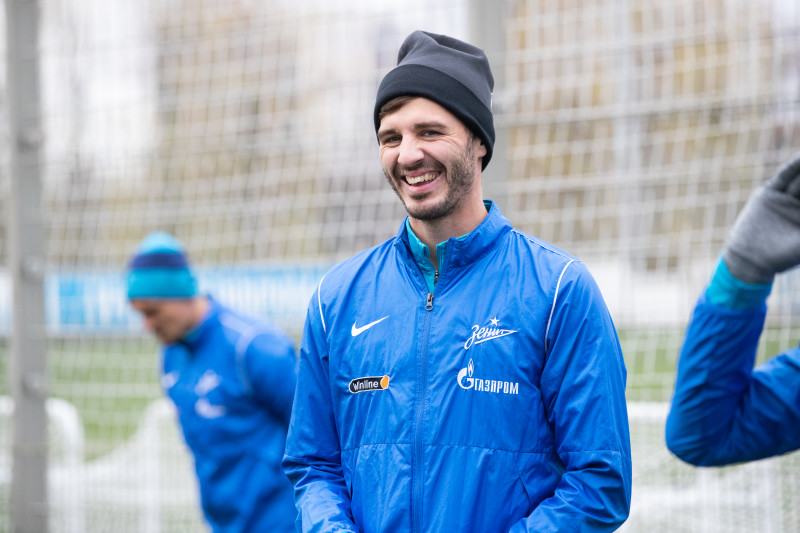 Тренировка «Зенита» перед матчем с «Динамо»