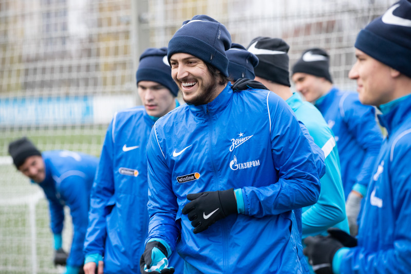 Тренировка «Зенита» перед матчем с «Динамо»