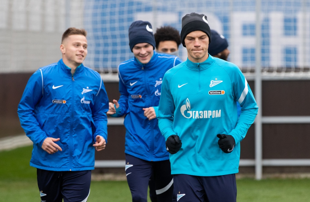 Тренировка «Зенита» перед матчем с «Динамо»