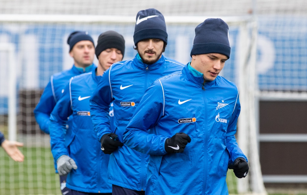 Тренировка «Зенита» перед матчем с «Динамо»