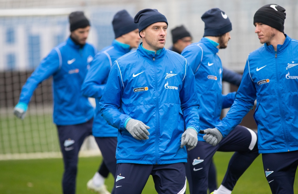 Тренировка «Зенита» перед матчем с «Динамо»