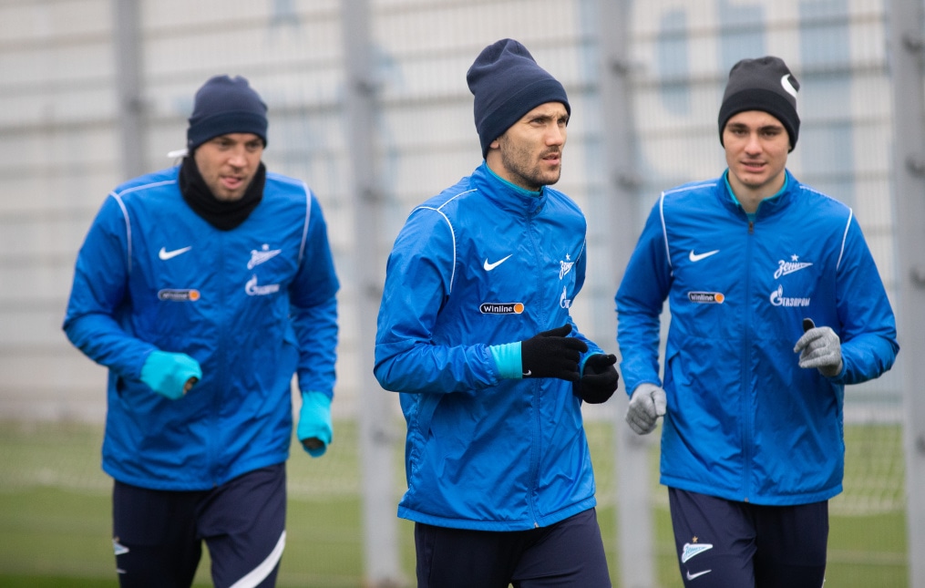 Тренировка «Зенита» перед матчем с «Динамо»