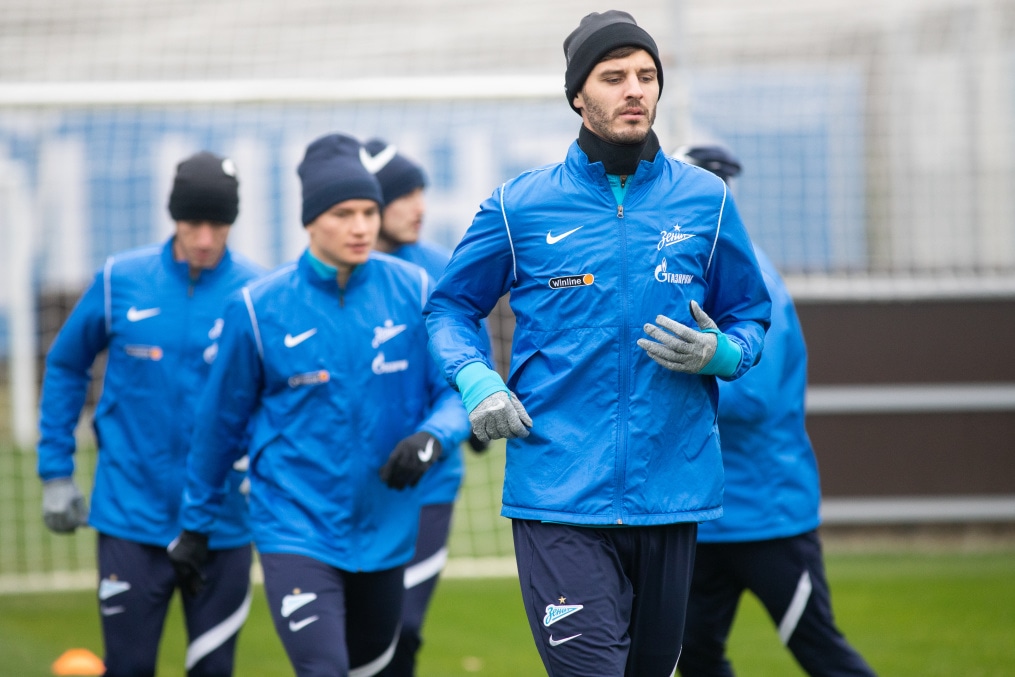 Тренировка «Зенита» перед матчем с «Динамо»