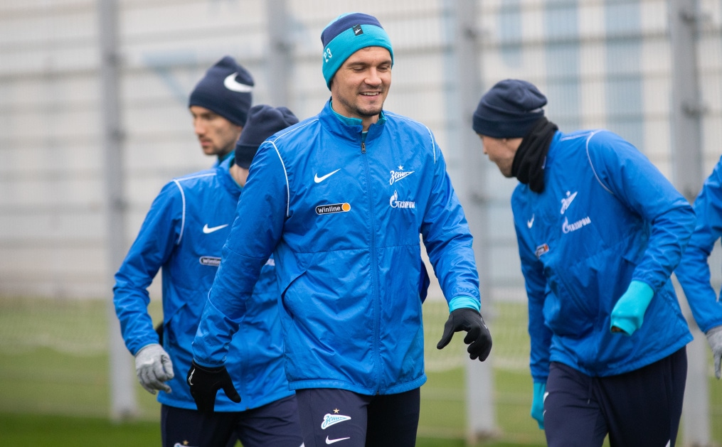 Тренировка «Зенита» перед матчем с «Динамо»