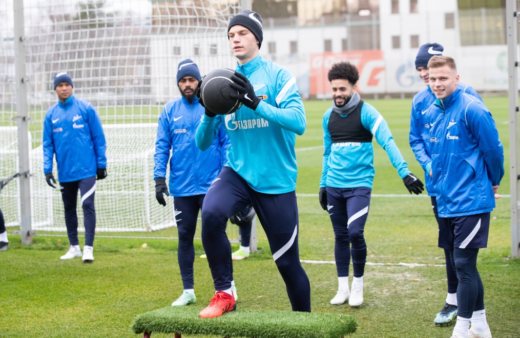Тренировка «Зенита» перед матчем с «Динамо»