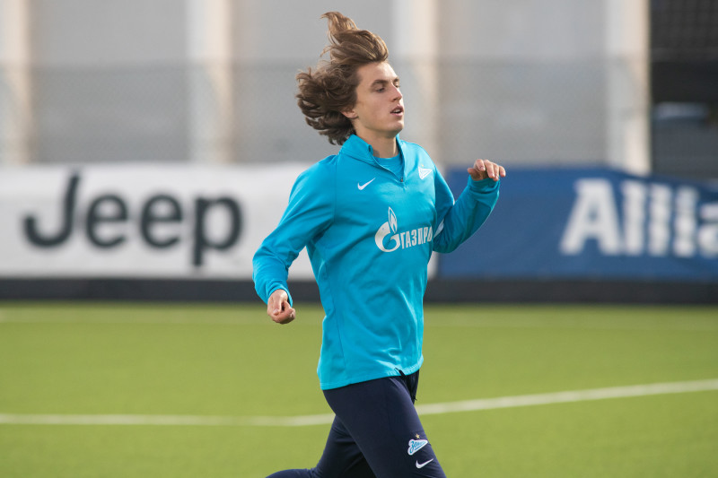 Тренировка молодежной команды «Зенит» перед матчем с «Ювентусом»