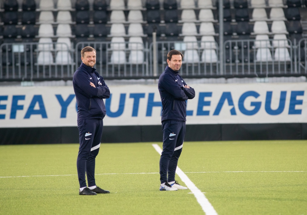 Тренировка молодежной команды «Зенит» перед матчем с «Ювентусом»