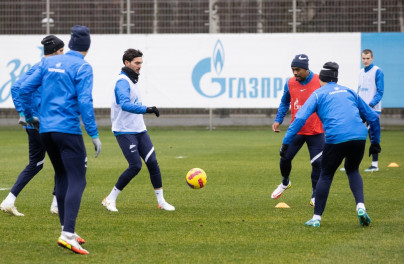 Тренировка «Зенита» перед матчем с «Уралом»