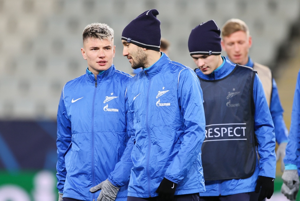 Тренировка «Зенита» перед матчем с «Мальмё»