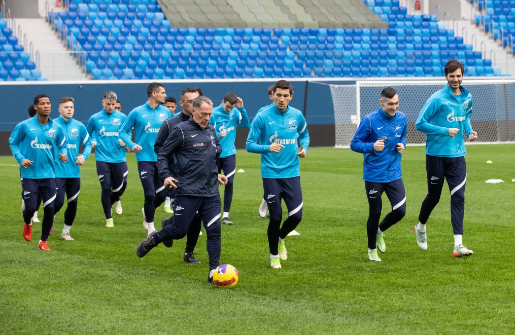Тренировка «Зенита» перед матчем с «Динамо»