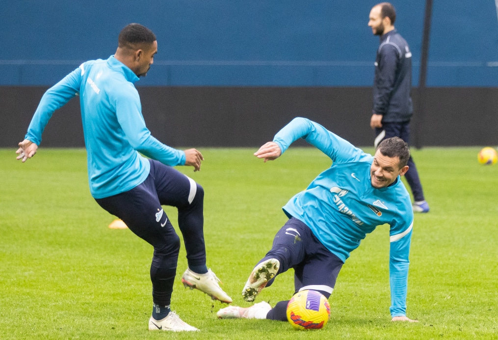 Тренировка «Зенита» перед матчем с «Динамо»