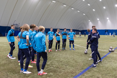 Тренировка команд ЮФЛ в «Газпром»-Академии