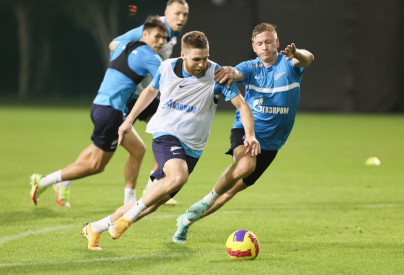 «Газпром»-тренировочные сборы в Дубае: 17 января, вечерняя тренировка