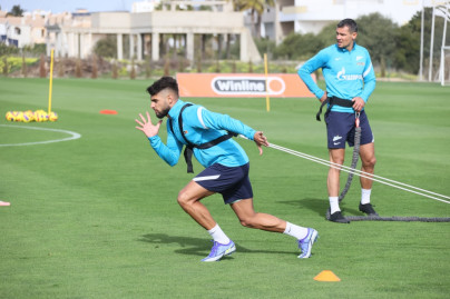 «Газпром»-тренировочные сборы в Португалии: 30 января, утренняя тренировка