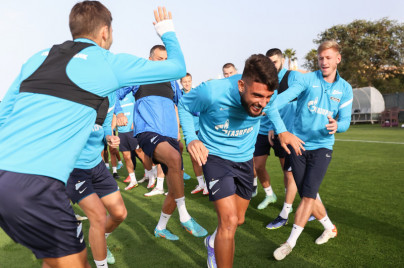 «Газпром»-тренировочные сборы в Португалии: 30 января, вечерняя тренировка