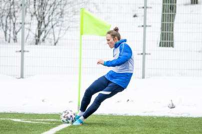 Training match of the Women's Football Club Zenit — Football Club Kolomyagi