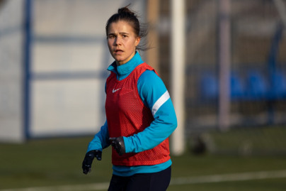 Training of the women's team Zenit before the match with CSKA