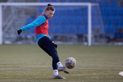 Training of the women's team Zenit before the match with CSKA