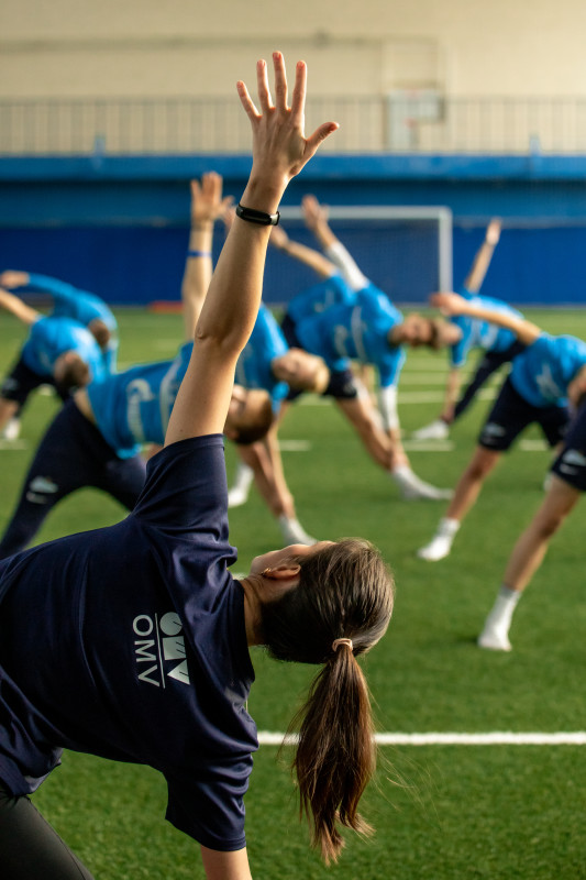 Тренировка по йоге в «Газпром»-Академии