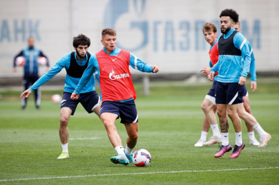 «Газпром» — тренировочные сборы в Петербурге: 17 июня, утренняя тренировка