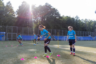 Тренировка женской команды «Зенит» перед матчем с «Енисеем»