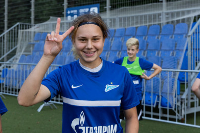 Тренировка женской молодежной команды «Зенит» перед матчем с «Локомотивом»