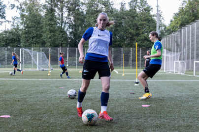 Тренировка женской молодежной команды «Зенит» перед матчем с «Локомотивом»