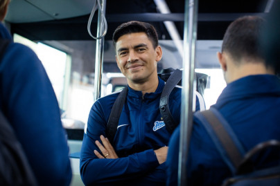 Команда в Пулково перед вылетом в Москву на матч со «Спартаком»