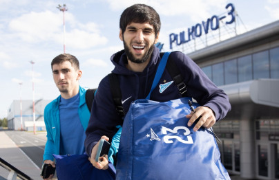 Основной состав «Зенита» в Пулково перед вылетом в Самару