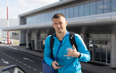 Основной состав «Зенита» в Пулково перед вылетом в Самару