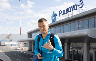 Основной состав «Зенита» в Пулково перед вылетом в Самару