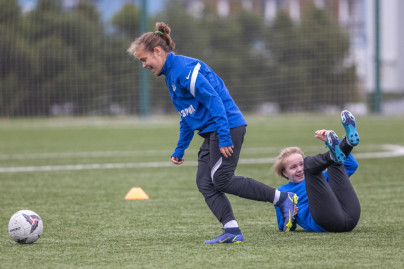 Тренировка молодежной женской команды перед матчем с «Рязань-ВДВ» -м