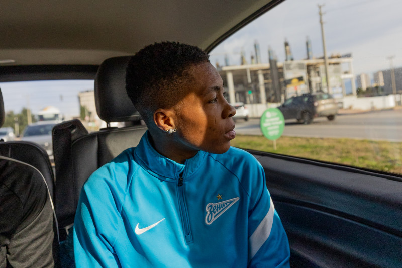 Приезд на сборы новичка женской команды «Зенит» Мэри-Энн Эзенагу