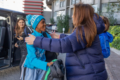 Приезд на сборы новичка женской команды «Зенит» Мэри-Энн Эзенагу