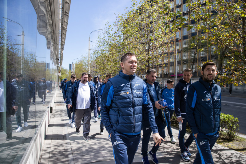 Прогулка «Зенита» перед матчем с «Ростовом»