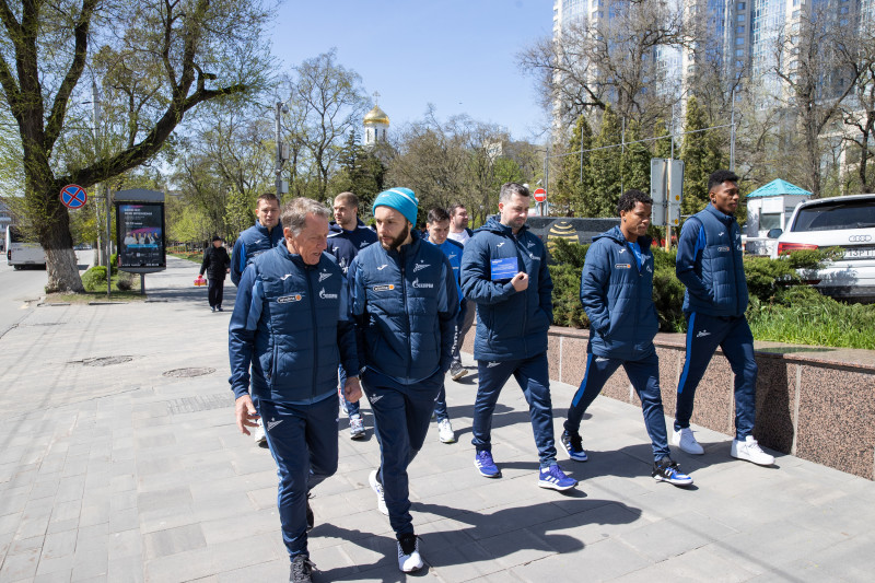 Прогулка «Зенита» перед матчем с «Ростовом»