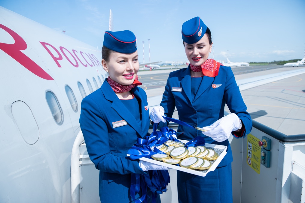 Награждение команды «Зенит» медалями от АК «Россия»