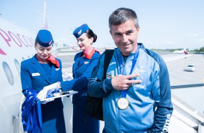 Награждение команды «Зенит» медалями от АК «Россия»