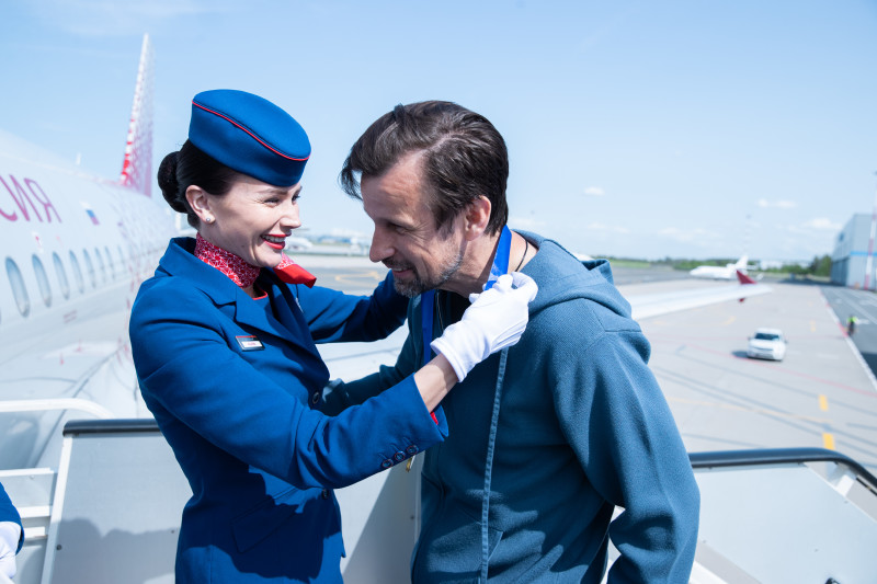 Награждение команды «Зенит» медалями от АК «Россия»