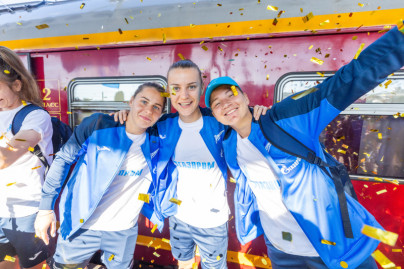 Встреча на Московском вокзале женской команды «Зенит»-победителей в Суперкубке России 2023