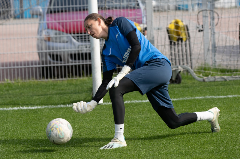 Тренировка женской команды «Зенит» перед матчем c «Рубином»