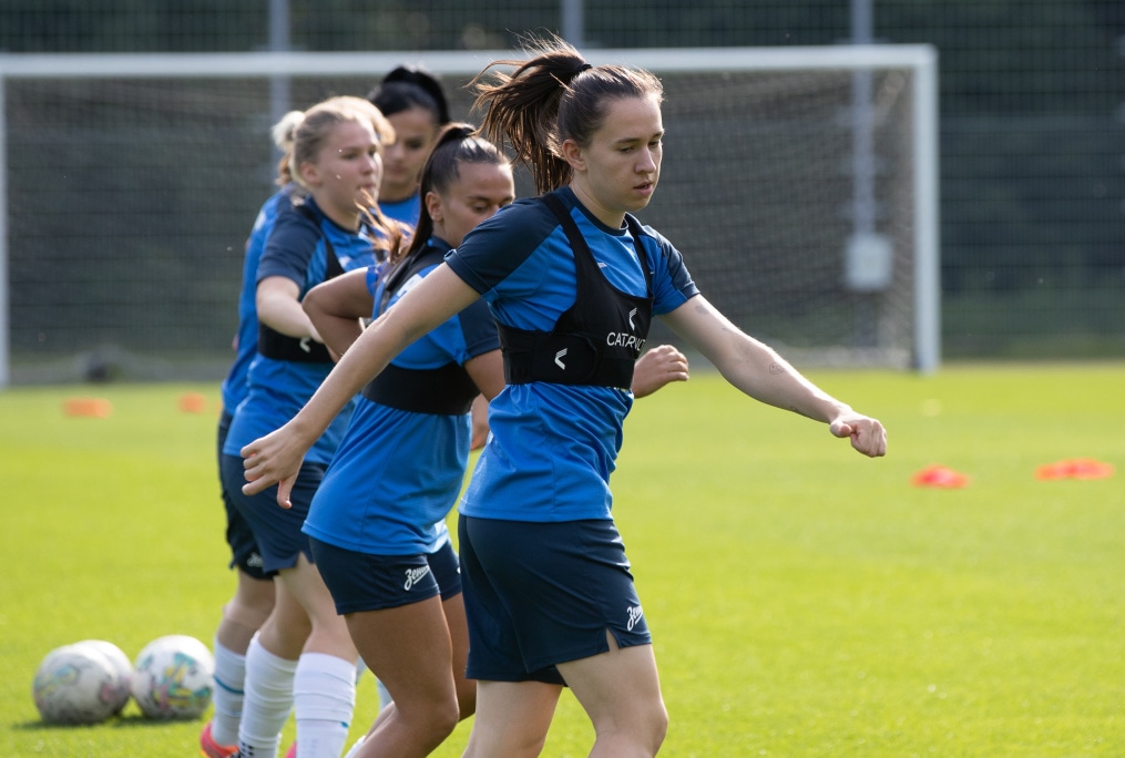 Тренировка женской команды «Зенит» перед матчем c «Рубином»