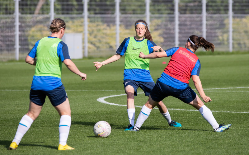 Тренировка женской команды «Зенит» перед матчем c «Рубином»