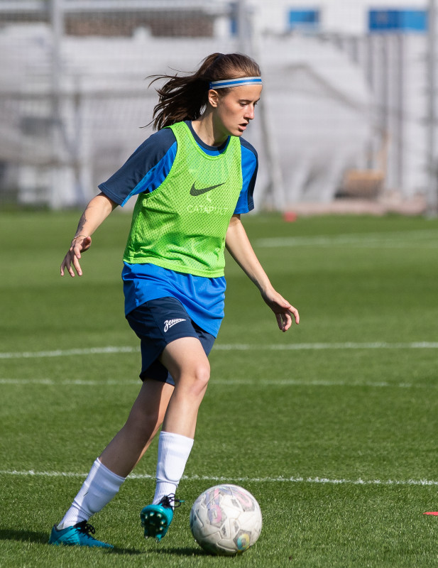 Тренировка женской команды «Зенит» перед матчем c «Рубином»